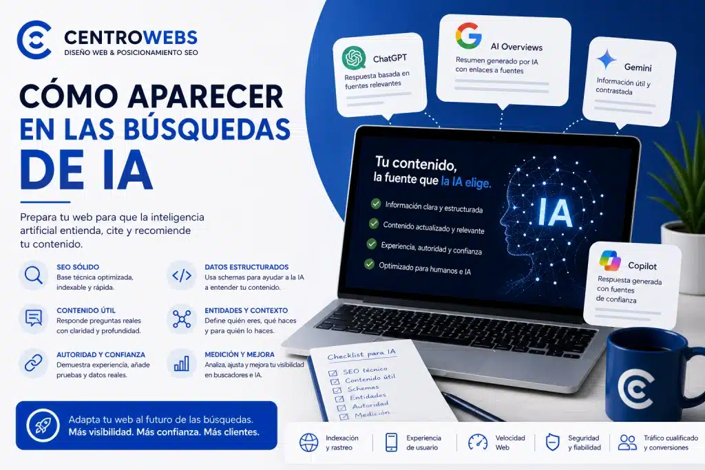 Cómo aparecer en las búsquedas de IA | Guía GEO y SEO Cómo aparecer en las búsquedas de IA | Guía GEO y SEO